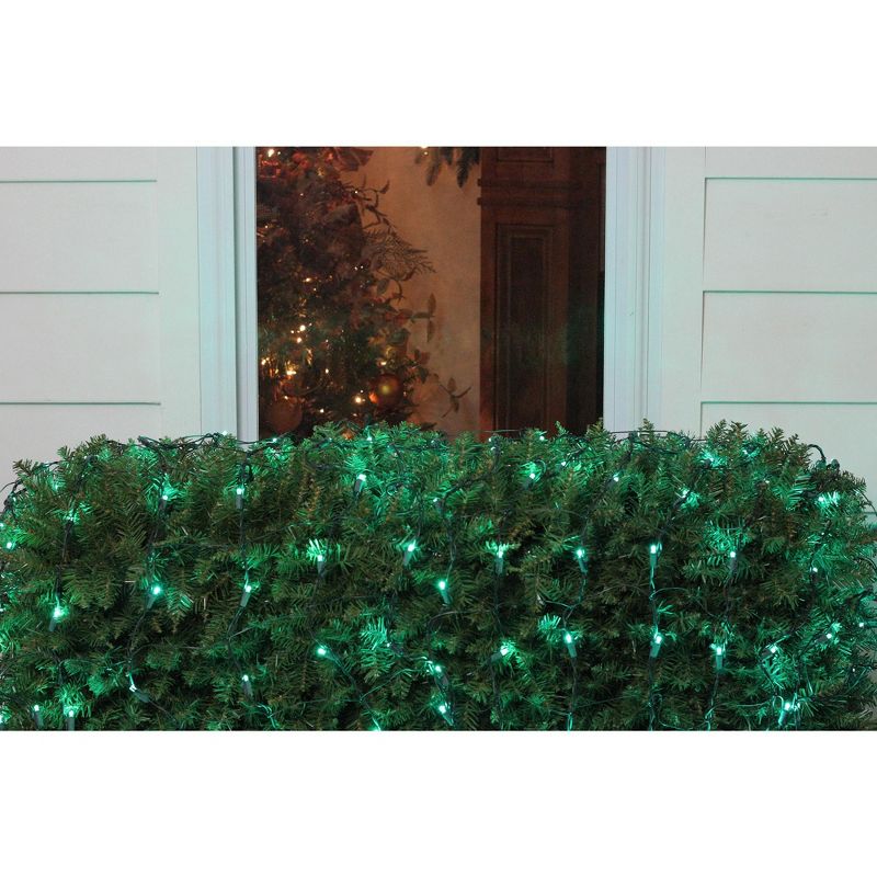 Northlight 150ct Wide Angle LED Net Lights Green - 4' x 6' Green Wire, 3 of 5