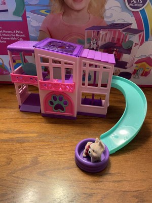 Lot Barbie Pets Dreamhouse - 9 Pièces Avec Animaux Et Toboggan - Neuf