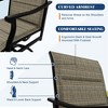 Patio Swivel Dining Chairs Set of 2, High Back Textilene All-Weather Outdoor Chairs with Padded Seat - Rocker for Lawn, Deck - 3 of 4