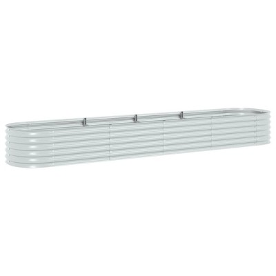 vidaXL Garden Raised Bed PP Anthracite 16.9"x16.9"x13.8"