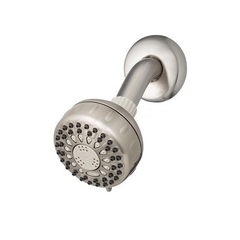 Waterpik Powerspray Plus Brushed Nickel 5 Settings Showerhead 1.8 Gpm ...