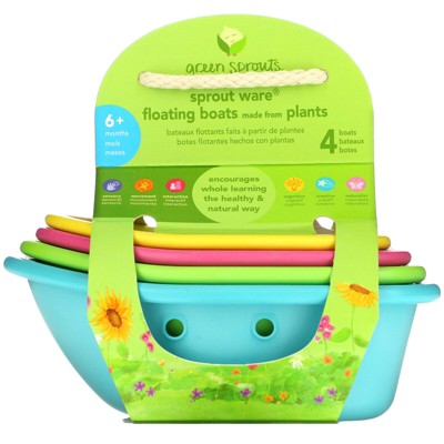 Green Sprouts Sprout Ware Floating Boats 6+ Months 4 Boats - 1 ct