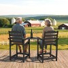 Acoinel HDPE Outdoor Bar Height Chair Set for All Weather, Black - 4 of 4