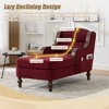 GDFStudio Matteo Retro Chenille Upholstered Oversized Chaise Lounge with Curved Armrest - 4 of 4