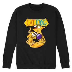 Men's - Cat Dog - Shh! CatDog Graphic Fleece Sweatshirt - 1 of 4