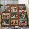 Lomsoe Christmas Village Print Flannel Blanket - All Seasons Soft and Warm Throw Blanket for Bed, Napping, Camping, Travel, Office - 3 of 4