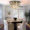 ALOADECOR 8-Lights Modern 4-Tier Round Fringe Crystal Flush Mount Ceiling Light - 2 of 4