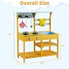 Garvee Wooden Play Kitchen,Pretend Mud Kitchen Set with Removable Sink & Faucet, Water Box, Stove Top,Storage Shelves(Yellow) - 2 of 4