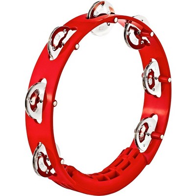 Meinl MEINL Headliner Series Single Row Tour Tambourine, 8 in. Red