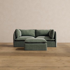 Anabei Modular Washable 2-Seater Sofa + Ottoman | Deluxe+ Seat & Cloud Pillow - 1 of 4