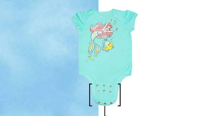 Disney Bambi Lion King Mickey Minnie Mouse Winnie the Pooh Princess Dumbo Baby Girls 3 Pack Bodysuits Newborn to Infant, 2 of 9, play video