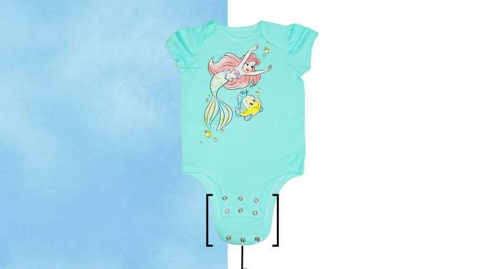 Disney Bambi Lion King Mickey Minnie Mouse Winnie the Pooh Princess Dumbo Baby Girls 3 Pack Bodysuits Newborn to Infant, 2 of 10, play video