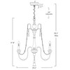 LNC Andromeda 5-Light 29.1" French Country/Cottage Candle Tiered Large Chandelier,Distressed White Wood and Antique Gold - 3 of 4