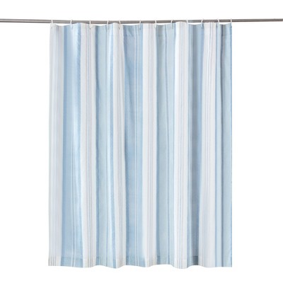 Standard Blue and Cream Cotton Nautical Tub Curtain