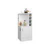 Vynxaria   Cabinet with Open Shelves and Hidden Storage ¨C Black Finish - 4 of 4