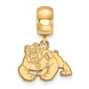 Black Bow Jewelry 14k Yellow Gold Plated Sterling Silver California State Fresno Bulldogs NCAA Bead Charm - 3 of 4