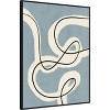 Amanti Art Minimalist line art in blue grey by Little Dean Framed Canvas Wall Art - 3 of 4