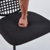 NicBex Set of 4 Rattan Backrest Dining Chair Modern Upholstered Padded Seat Side Chair with Metal Legs for Dining Room - 4 of 4
