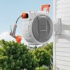 VEVOR Retractable Garden Hose Reel, 1/2 Inch x 84 ft Wall Mounted Hose Reel, Heavy Duty Garden Hose Reel with 9 Patterns Nozzle, Grey - 2 of 4
