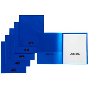 School Smart Take Home Folder, Blue, Set of 24 - 1 of 4