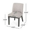 Coolbibila Fabric Upholstered Wood Dining Chairs Set of 2,Comfortable Armless Seat With Hardwood Frame Legs Kitchen Dining Chair - 4 of 4