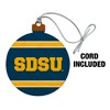 South Dakota State University Stripes Wood Christmas Tree Holiday Ornament - 2 of 4