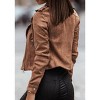 Women's Faux Leather Jacket Zipper Up Moto Biker Jacket Coats Casual Outwear// - 2 of 3