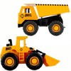 Mighty Wheels 2 Pack Construction Vehicles - 7" Dump Truck & Front Loader - 3 of 4