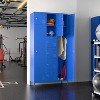 AOBABO 10 Doors Metal Lockers for Employees School Office Gym Home Storage,15.75" D x 35.43" W x 72" H,Blue,Assembly Required - 2 of 4