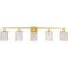 Elegant Lighting Phineas 5 light Brass and Clear Crystals wall sconce - 3 of 4