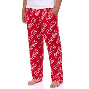 Seven Times Six Coca-Cola Pajamas Men's All Over Print Coke Lounge Bottom Pajama Pants Red - 1 of 4