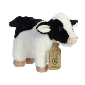 Aurora Medium Cow Eco Nation Eco-Friendly Stuffed Animal White 9.5" - 1 of 4
