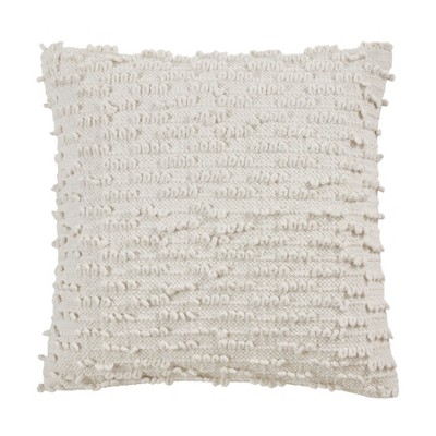 Saro Lifestyle Down-Filled Nubby Design Throw Pillow