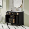 Bella Depot 36'' Bathroom Vanity with Sink,Modern Freestanding Single Bathroom Cabinet with 4 Drawers - 2 of 4