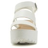 Soda ACCOUNT Women's Open Toe Block Heel Platform Sandals with Adjustable Ankle Strap - 3 of 4