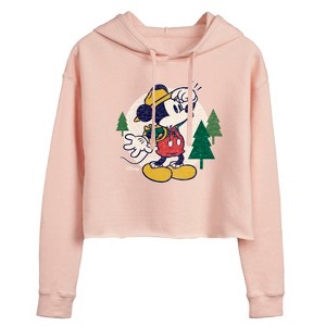 Women's - Disney - Mickey & Friends Cropped Graphic Hoodie - 1 of 3