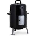 Westinghouse Bullet Smoker - Portable 16-Inch Char Broil Steel Smoker - Black Powder Coated Lid and Porcelain Cooking Grid - Perfect for Outdoors