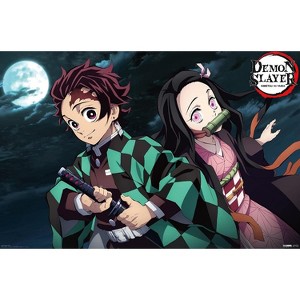 Trends International Demon Slayer (Kimetsu no Yaiba) - Tanjiro & Nezu Poster - 1 of 2