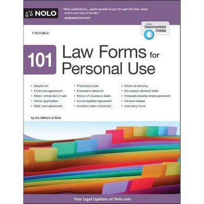 101 Law Forms for Personal Use - 11th Edition by  Nolo Editors (Paperback)