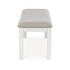 Signature Design by Ashley Robbinsdale Upholstered Dining Room Bench with Nailhead Trim, Antique White - 4 of 4
