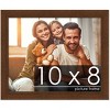 PosterPalooza | Photo Size Simple Brown Picture Frame - UV Acrylic, Foam Board Backing, Hanging Hardware - 2 of 4