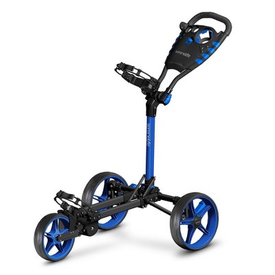 SereneLife Foldable Golf Cart: Deluxe Scorecard Holder, Umbrella Holder, TPR Handle Grip, Ergonomic Design SLGCFLW