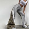 Clotth Women's Leopard Print Pants - High Waisted Cheetah Trousers, Baggy Sweatpants, Gothic Long Pants with Stripes, Street Fashion - 2 of 4
