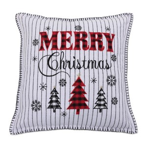 18"x18" 'Merry Christmas' Indoor Square Throw Pillow - Pillow Perfect - 1 of 3