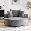 KWPZQEB Swivel Accent Chair, 55 Inches Chenille Single Chair with 3 Pillows, Modern Sofa Chair for Bedroom, Living Room - 2 of 4