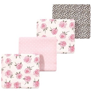 Luvable Friends Little Treasure Flannel Receiving Blankets 4pk - 1 of 1