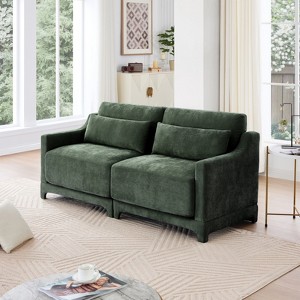 SKRAN Modular Chenille Fabric Sectional Sofa, 2 Seater Cloud Couch with Lumbar Pillow, Loveseat Sofa for Living Room, Bedroom - 1 of 4