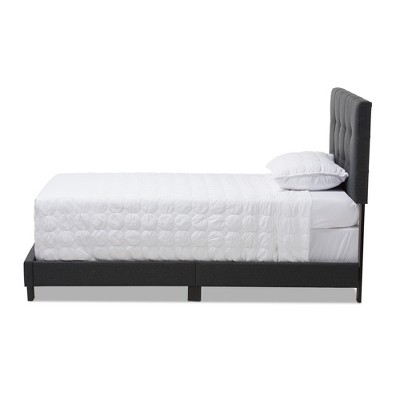 Brookfield Twin Charcoal Gray Tufted Upholstered Bed