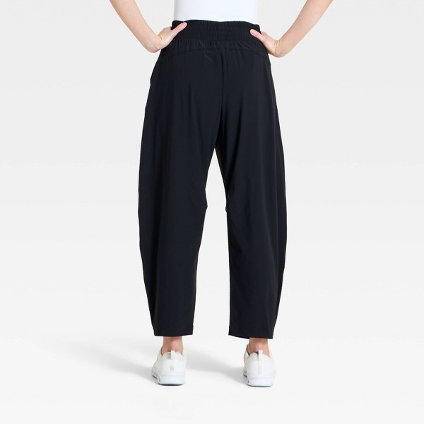 Pantalones de tejido de pata de barril de cintura alta para mujer - All In Motion™ 2