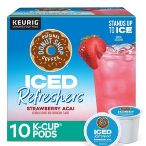 The Original Donut Shop, Iced Refreshers Strawberry Açaí Flavor K-Cup Pods, 10 Count (Pack of 2) - 1 of 1